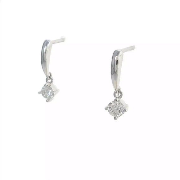PLATINUM DIAMOND EARRINGS❤️ - Picture 4 of 11